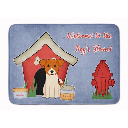 Carolines Treasures Dog House Jack Russell Terrier Machine Washable Memory Foam Mat BB2862RUG